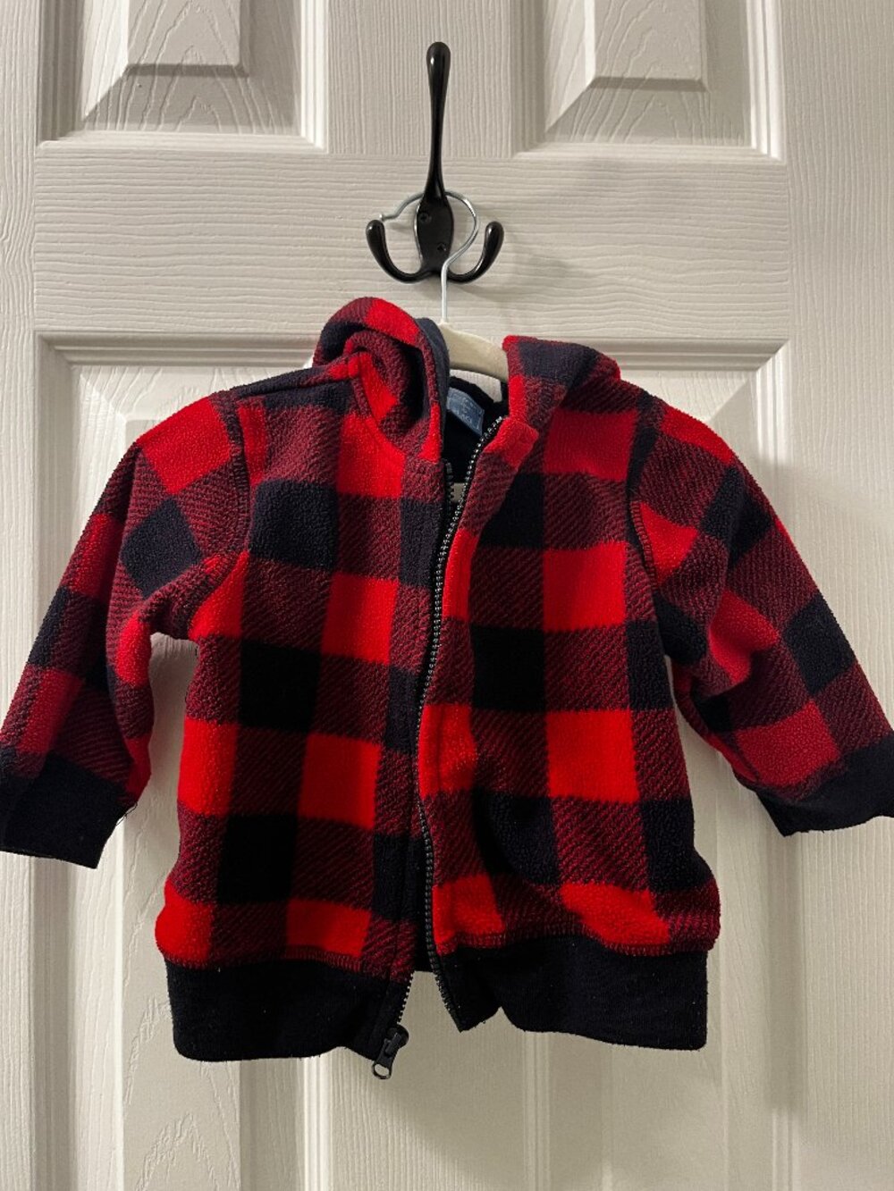 Children's Place 9-12M Buffalo Plaid Fleece Jacket